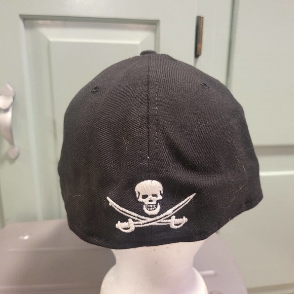 VTG 90s New Era 59Fifty Pittsburgh Pirates 3 Triple Skulls USA Hat Cap Lot 7 3/8 - Picture 4 of 12